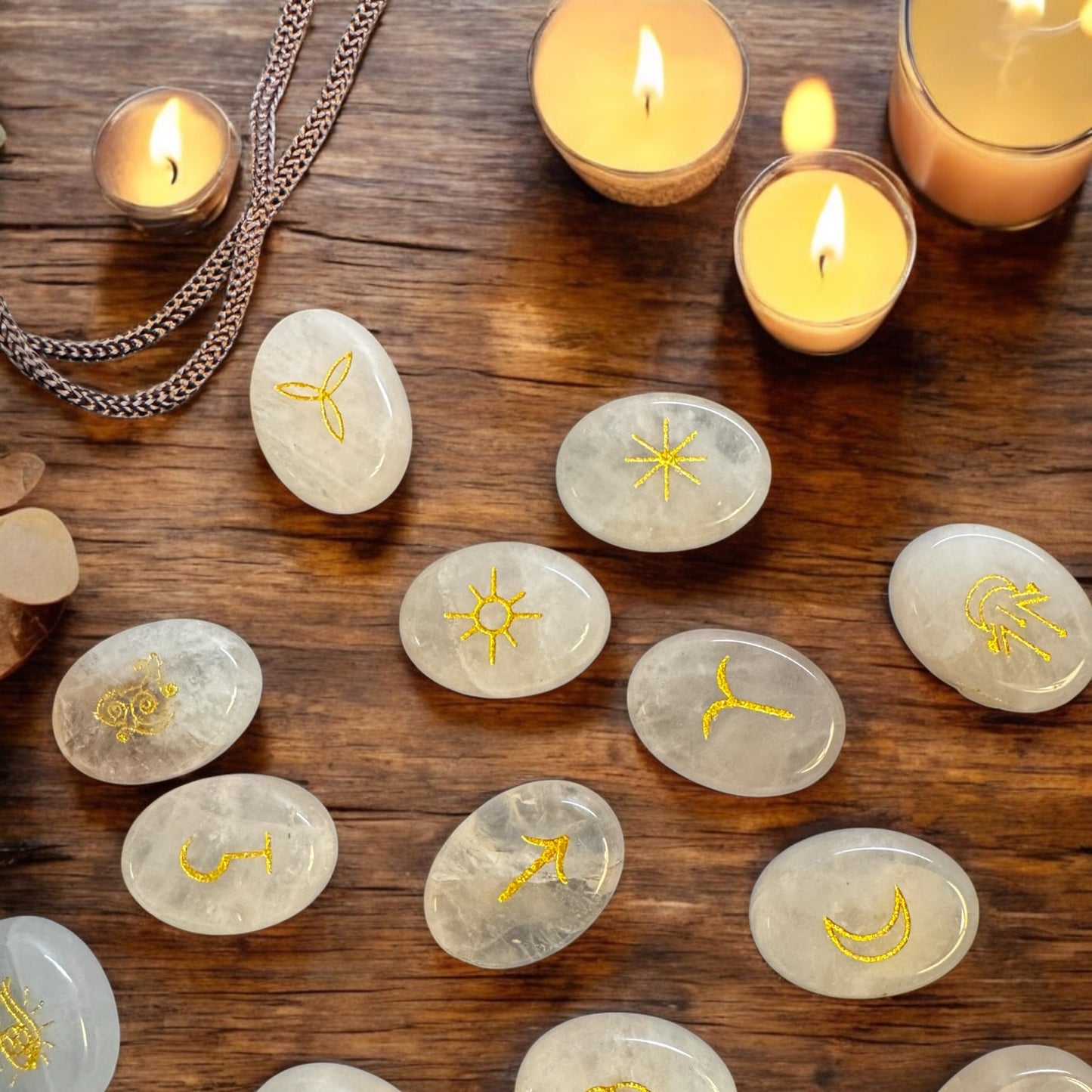 Runas de Bruja de Cuarzo Blanco