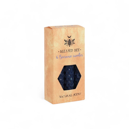 Pack de 6 Velas de Miel de Panal Azules