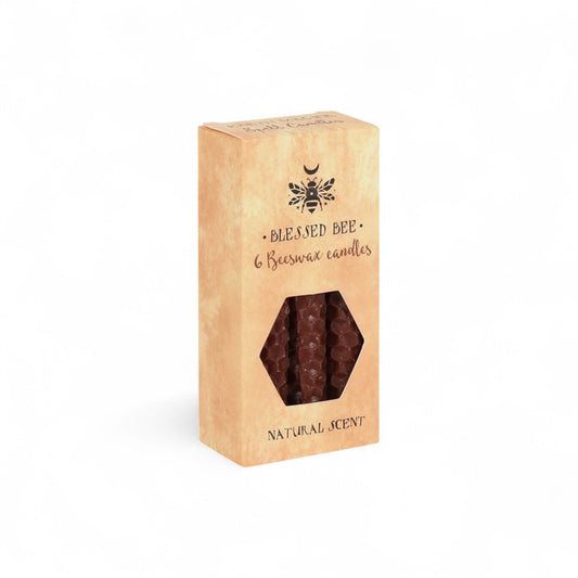Pack de 6 Velas de Miel de Panal Marrones