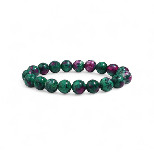 Pulsera de Zoisita con Rubí